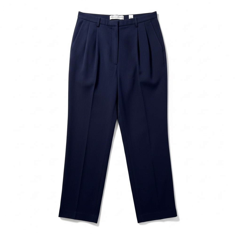Valerie Stevens Navy Blue Pleated vintage Blend Pants Size‎ 10